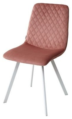 Стул DAIQUIRI BLUVEL-52 PINK / белый каркас, велюр М-City в Тарко-Сале - tarko-sale.mebel24.online | фото 1