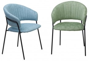 Стул ГЕММА, цвет RAIN 7 breeze, велюр / черный каркас М-City в Тарко-Сале - tarko-sale.mebel24.online | фото 6