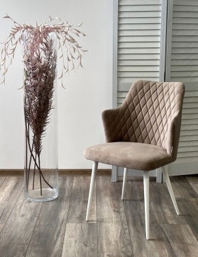 Стул HERMAN 360 град. ЛАТТЕ #25, велюр / белый каркас М-City в Тарко-Сале - tarko-sale.mebel24.online | фото 2