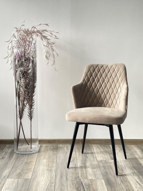 Стул HERMAN 360 град. ЛАТТЕ #25, велюр / черный каркас М-City в Тарко-Сале - tarko-sale.mebel24.online | фото 3