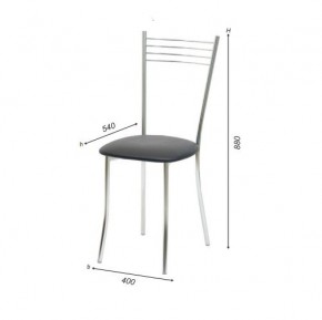 Стул Хлоя А1.01-01 (Стандарт) хром/кожзам (4 шт.) в Тарко-Сале - tarko-sale.mebel24.online | фото 3