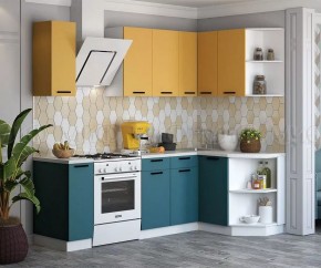 ТЕХНО Кухонный гарнитур угловой 1,7х1,3 м Компоновка №6 в Тарко-Сале - tarko-sale.mebel24.online | фото