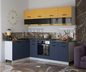 ТЕХНО Кухонный гарнитур угловой 2,4х1,6 м Компоновка №4 в Тарко-Сале - tarko-sale.mebel24.online | фото 3