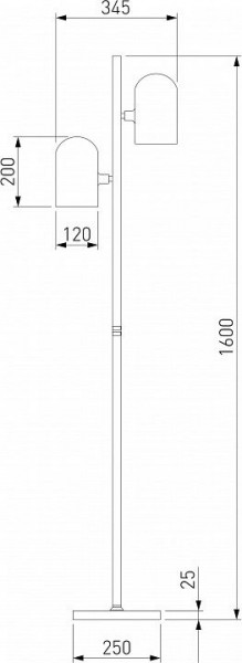 Торшер Eurosvet Bambola 01164/2 латунь в Тарко-Сале - tarko-sale.mebel24.online | фото 2