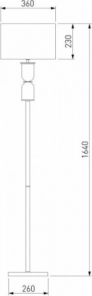 Торшер Eurosvet Caprera 01154/1 латунь в Тарко-Сале - tarko-sale.mebel24.online | фото 3