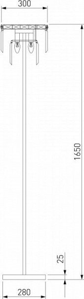 Торшер Eurosvet Elegante 01137/3 хром/прозрачный хрусталь Strotskis в Тарко-Сале - tarko-sale.mebel24.online | фото 2