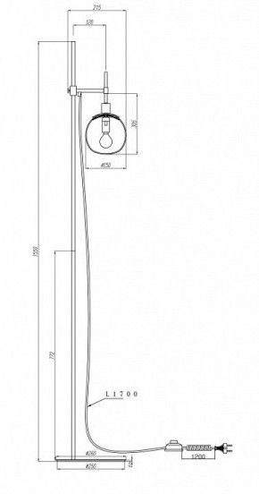 Торшер Maytoni Erich MOD221-FL-01-G в Тарко-Сале - tarko-sale.mebel24.online | фото 5