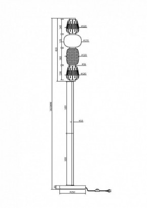Торшер Maytoni Pattern MOD267FL-L32CH3K в Тарко-Сале - tarko-sale.mebel24.online | фото 2