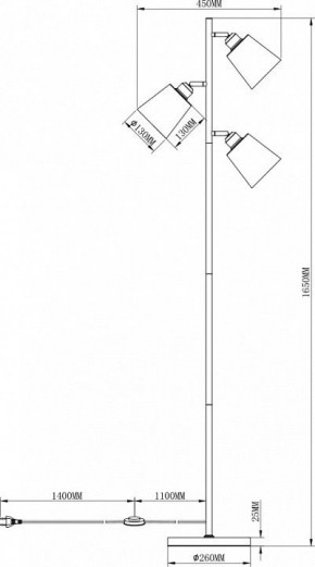 Торшер Moderli Floor V3051-3F в Тарко-Сале - tarko-sale.mebel24.online | фото 3