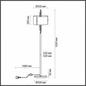 Торшер Odeon Light Margaret 5415/3F в Тарко-Сале - tarko-sale.mebel24.online | фото 4
