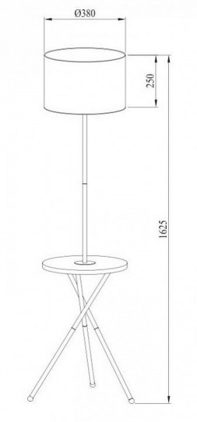 Торшер с полкой Arte Lamp Combo A2070PN-1BK в Тарко-Сале - tarko-sale.mebel24.online | фото 2