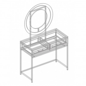 Туалетный стол "СА-22" Александрия с подсветкой в Тарко-Сале - tarko-sale.mebel24.online | фото 3