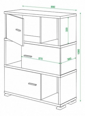 Тумба комбинированная Домино СБ-30/3 в Тарко-Сале - tarko-sale.mebel24.online | фото 2