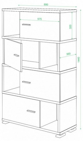 Тумба комбинированная Домино СБ-30/4 в Тарко-Сале - tarko-sale.mebel24.online | фото 2