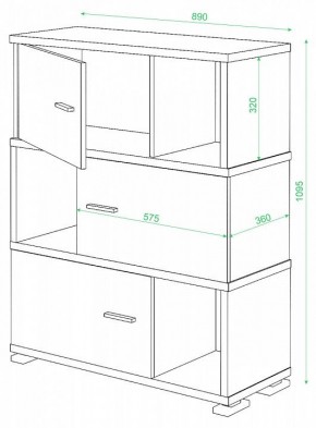 Тумба комбинированная СБ-30/3 в Тарко-Сале - tarko-sale.mebel24.online | фото 2