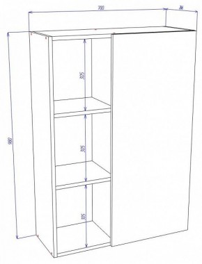 Тумба навесная Cross ШкН1 в Тарко-Сале - tarko-sale.mebel24.online | фото 4