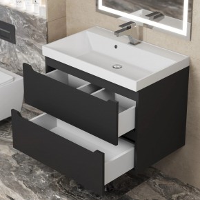 Тумба под раковину Uperwood Tanos 70 см, подвесная, черная матовая в Тарко-Сале - tarko-sale.mebel24.online | фото 2
