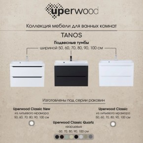Тумба под раковину Uperwood Tanos 90 см, подвесная, белая матовая в Тарко-Сале - tarko-sale.mebel24.online | фото 10