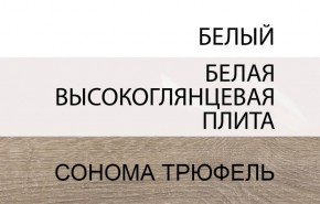 Тумба прикроватная 2S/TYP 96, LINATE ,цвет белый/сонома трюфель в Тарко-Сале - tarko-sale.mebel24.online | фото