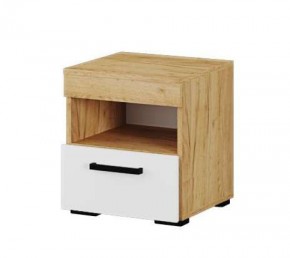 Тумба прикроватная Адель дуб крафт золотой/белый в Тарко-Сале - tarko-sale.mebel24.online | фото