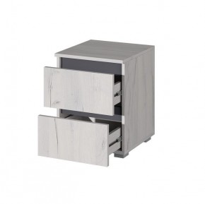 Тумба прикроватная Лиана (Дуб Крафт Белый/Графит) в Тарко-Сале - tarko-sale.mebel24.online | фото