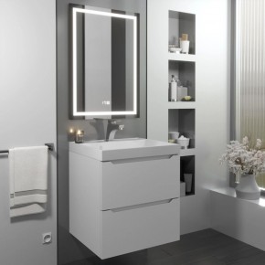 Тумба с раковиной Uperwood Tanos 50 см, подвесная, белая матовая в Тарко-Сале - tarko-sale.mebel24.online | фото