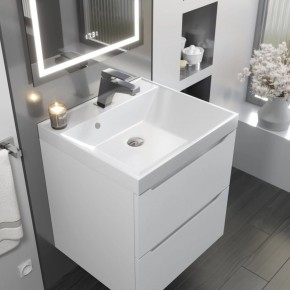 Тумба с раковиной Uperwood Tanos 50 см, подвесная, белая матовая в Тарко-Сале - tarko-sale.mebel24.online | фото 9