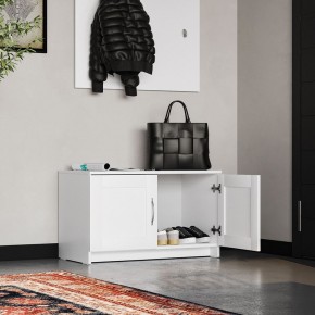 Тумба СИРИУС двухдверная низкая, цвет белый в Тарко-Сале - tarko-sale.mebel24.online | фото 4