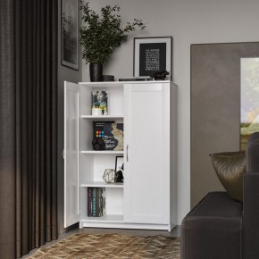 Тумба СИРИУС двухдверная высокая, цвет белый в Тарко-Сале - tarko-sale.mebel24.online | фото 4