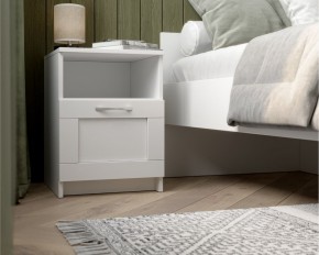 Тумба СИРИУС прикроватная с одним ящиком, цвет белый в Тарко-Сале - tarko-sale.mebel24.online | фото