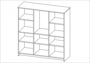 Тумба СИРИУС трехдверная с одним ящиком, цвет белый в Тарко-Сале - tarko-sale.mebel24.online | фото 3