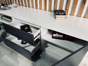 Тумба ТВ большая Парус (Белый/Графит) в Тарко-Сале - tarko-sale.mebel24.online | фото 3