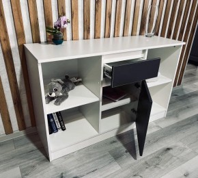 Тумба ТВ малая Парус (Белый/Графит) в Тарко-Сале - tarko-sale.mebel24.online | фото 2
