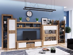 ТЕРРА Тумба Тв (Белый глянец/дуб сонома) в Тарко-Сале - tarko-sale.mebel24.online | фото 2