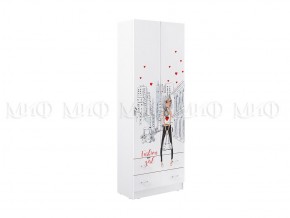 ВЕГА NEW Girl Шкаф (белый глянец с фотопечатью/белый) в Тарко-Сале - tarko-sale.mebel24.online | фото