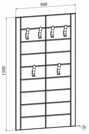 Вешалка настенная Изабель ИЗ-80 в Тарко-Сале - tarko-sale.mebel24.online | фото 2