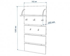 Вешалка Нобиле Веш-70 в Тарко-Сале - tarko-sale.mebel24.online | фото 2
