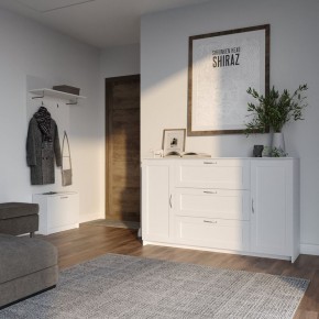 Вешалка СИРИУС настенная с полкой, цвет белый в Тарко-Сале - tarko-sale.mebel24.online | фото 4
