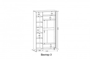 ВИНТЕР 3 Шкаф 3-х створчатый в Тарко-Сале - tarko-sale.mebel24.online | фото 2