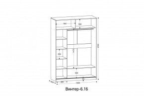 ВИНТЕР - 6.16 Шкаф-купе 1600 без зеркала в Тарко-Сале - tarko-sale.mebel24.online | фото 2