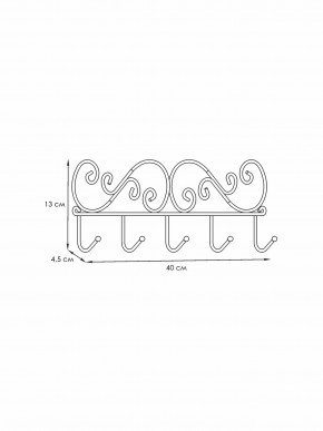 ВН 276 М Вешалка настенная "Кружева 5" Медный антик в Тарко-Сале - tarko-sale.mebel24.online | фото 2
