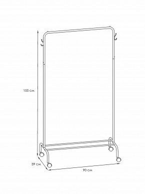 ВНП 299 М Вешалка гардеробная "Радуга 2" Медный антик в Тарко-Сале - tarko-sale.mebel24.online | фото 2