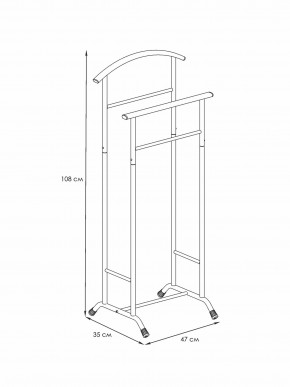ВНП 300 М Вешалка костюмная  "Стиль-3" Медный антик в Тарко-Сале - tarko-sale.mebel24.online | фото