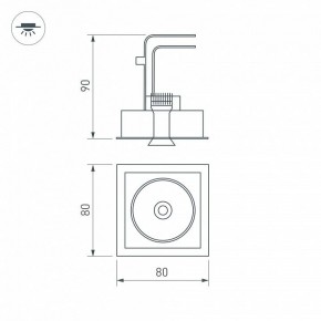 Встраиваемый светильник Arlight CL-SIMPLE-S80x80-9W Day4000 (BK, 45 deg) 026875 в Тарко-Сале - tarko-sale.mebel24.online | фото 9