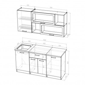 ЯНА Кухонный гарнитур Стандарт (1600 мм) в Тарко-Сале - tarko-sale.mebel24.online | фото 2