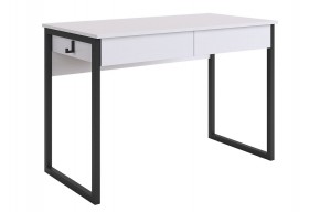 ЮНИОР Стол (белое дерево/черный муар) в Тарко-Сале - tarko-sale.mebel24.online | фото