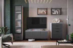 ЗЕФИР Гостиная К2 (белое дерево/черный муар) в Тарко-Сале - tarko-sale.mebel24.online | фото