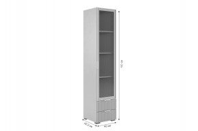 ЗЕФИР Гостиная К2 (белое дерево/черный муар) в Тарко-Сале - tarko-sale.mebel24.online | фото 6
