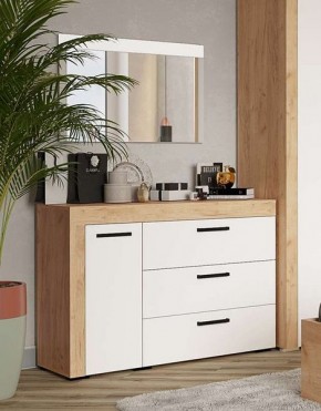 Зеркало Адель белый/дуб крафт золотой в Тарко-Сале - tarko-sale.mebel24.online | фото 2